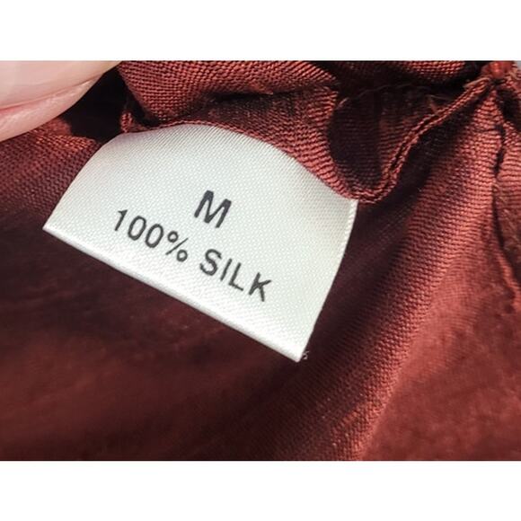 NWT Red Chinese-Style Silk Jacket/Blouse – Frog Toggle Buttons – 100% Silk M - Picture 11 of 11